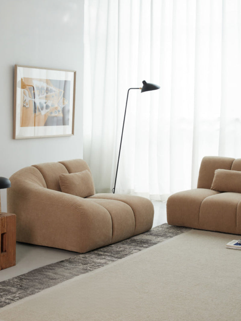Home Dough Sofa Italian Fabric Chenille French Retro Straight American