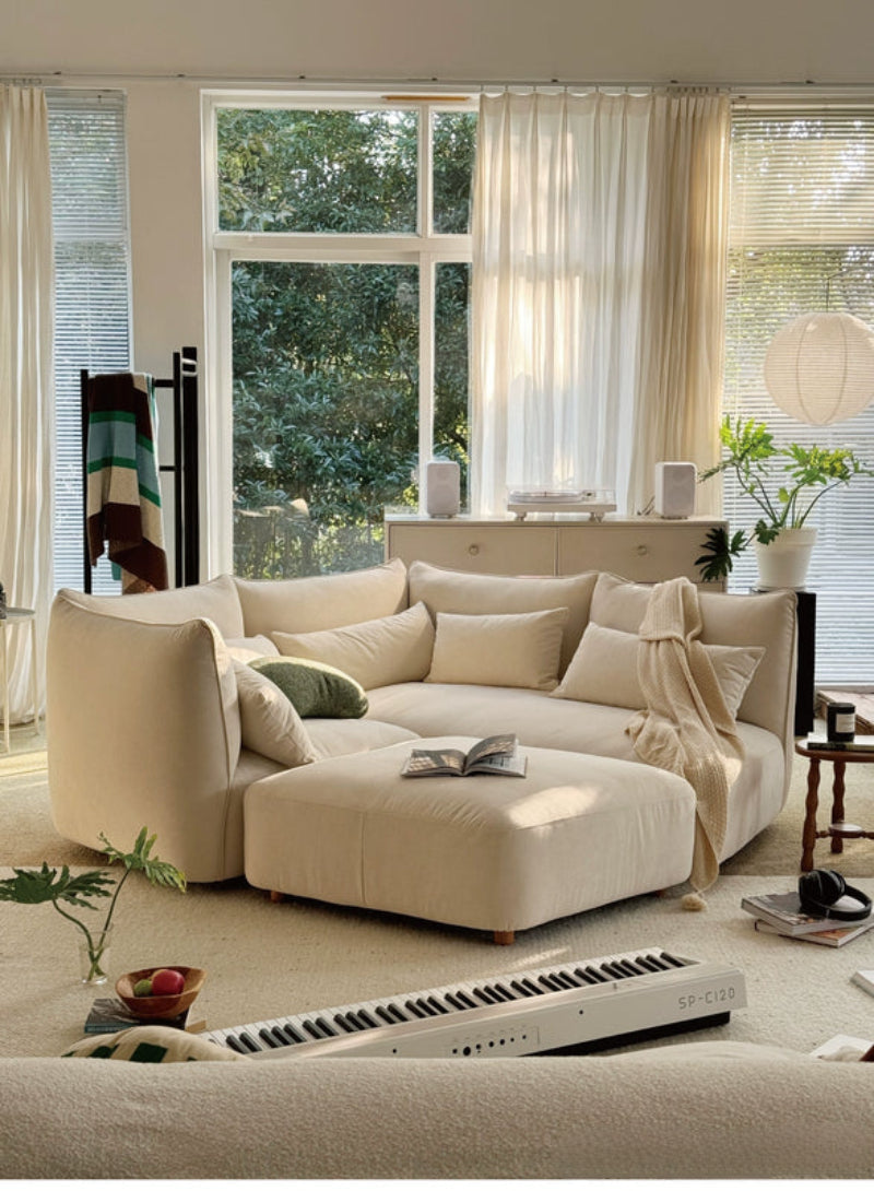 Home Furnishing original sofa living room new cream free combination square fabric module Italian minimalist design