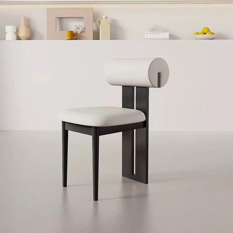 solid wood fabric dining chair casual simple dressing table chair