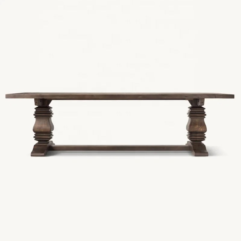 Solid Walnut Wood Weatherproof Planks Durable Dining Table