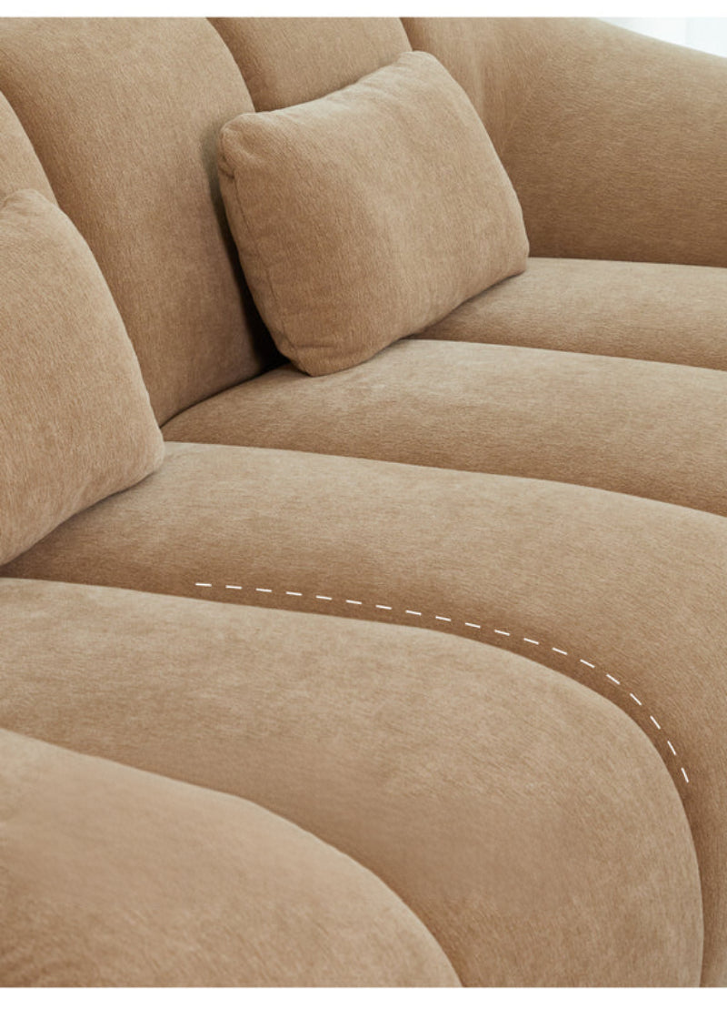 Home Dough Sofa Italian Fabric Chenille French Retro Straight American