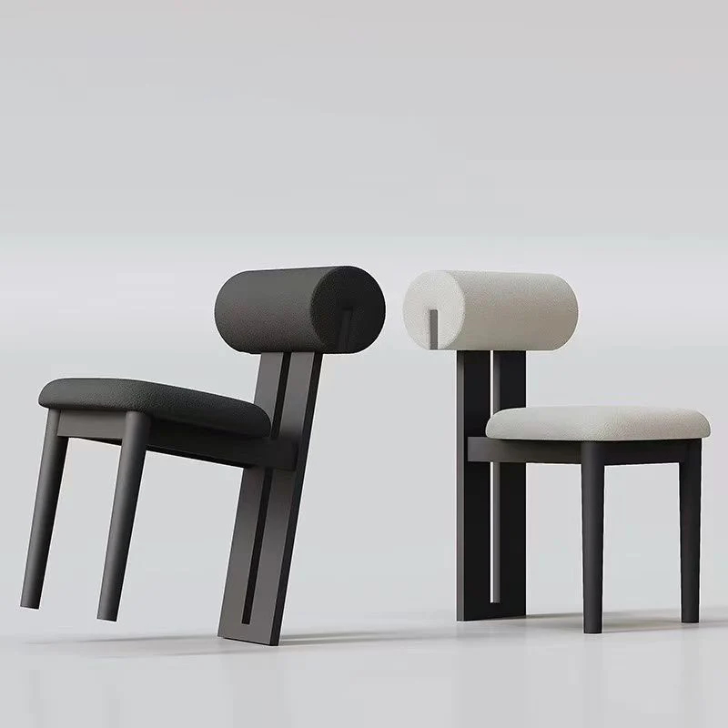 solid wood fabric dining chair casual simple dressing table chair
