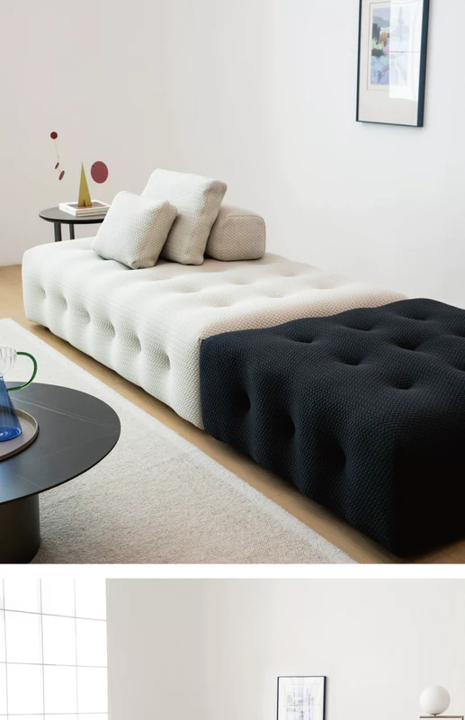 Home Furnishing Backless Sofa Two-way Combination Module Designer Italian Fabric Small Sofa That Does Not Take Up Space