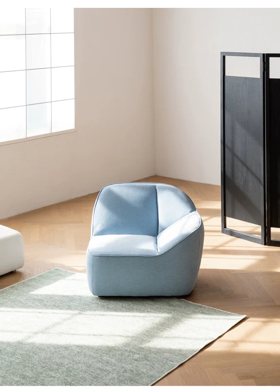 single sofa minimalist free combination small apartment blue dopamine design small sofa