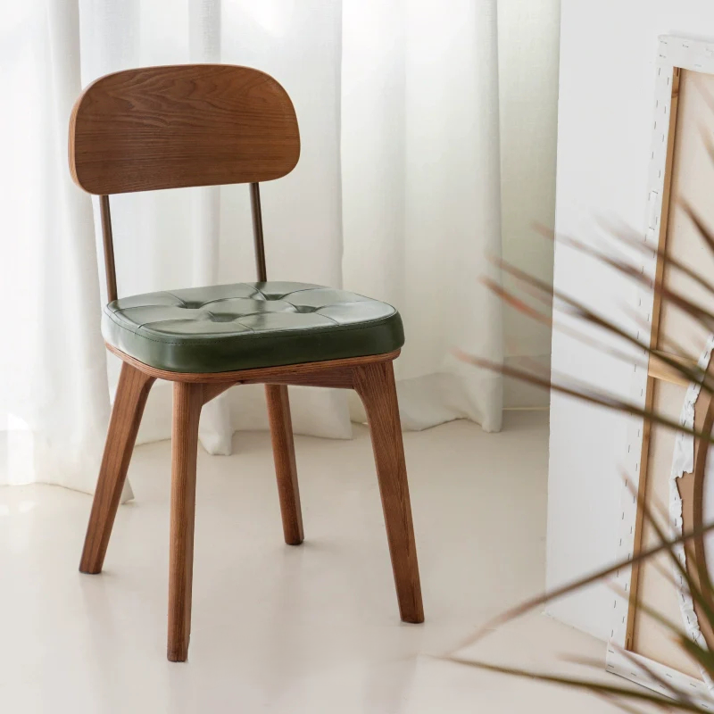 retro dining chair iron simple home