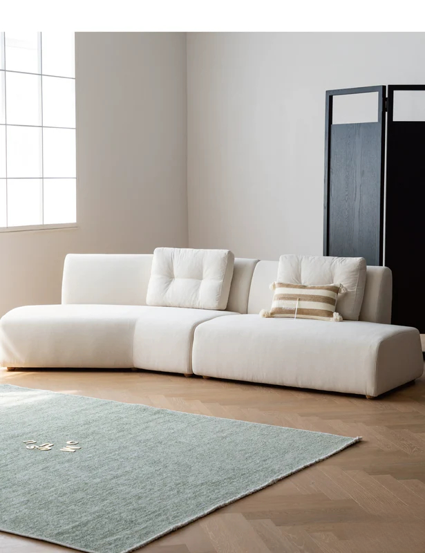 Home Leather Sofa Bevel Black Light Luxury High-end Designer Minimalist Modular Corner Special-shaped Sofa