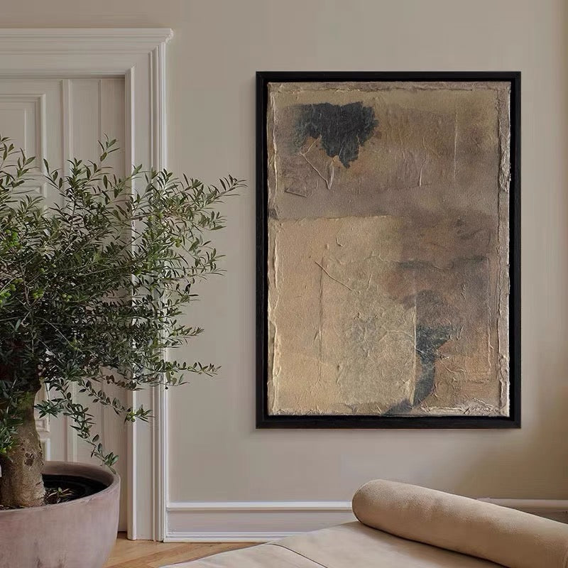 hand-painted oil painting "Sunslight Breeze" Silent destitute style abstract oil painting three-dimensional simple