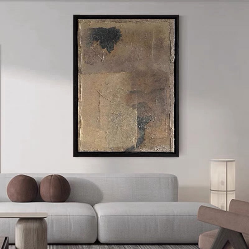 hand-painted oil painting "Sunslight Breeze" Silent destitute style abstract oil painting three-dimensional simple