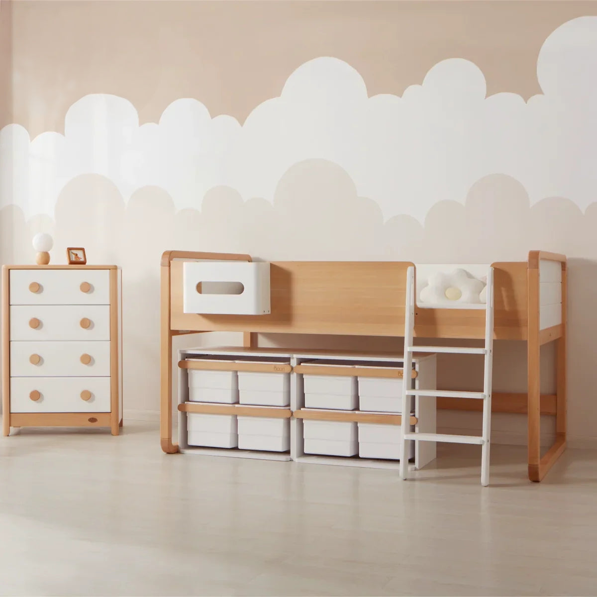 Boori Belem children's room imported solid wood children's bed up and down double bed loft bed