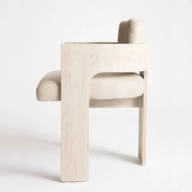 Light Luxury Simple Design Indoor Kitchen Furniture Solid Wood Customized Leisure Chair Dining Chair