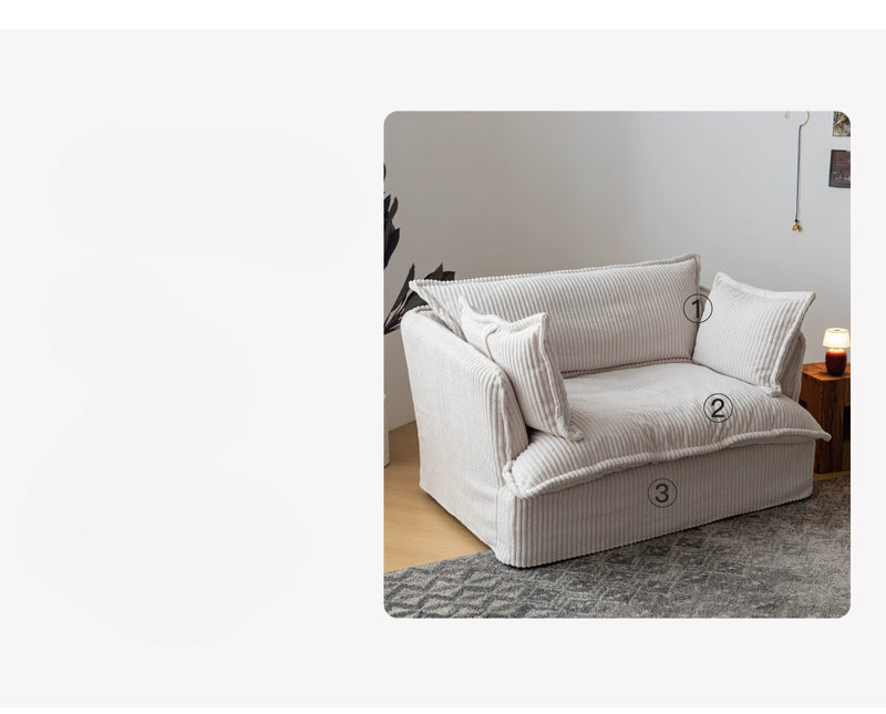 Musheng Home Fabric Single Sofa Living Room French Lazy Leisure Swivel Chair American Small Apartment Swivel Sofa Chair