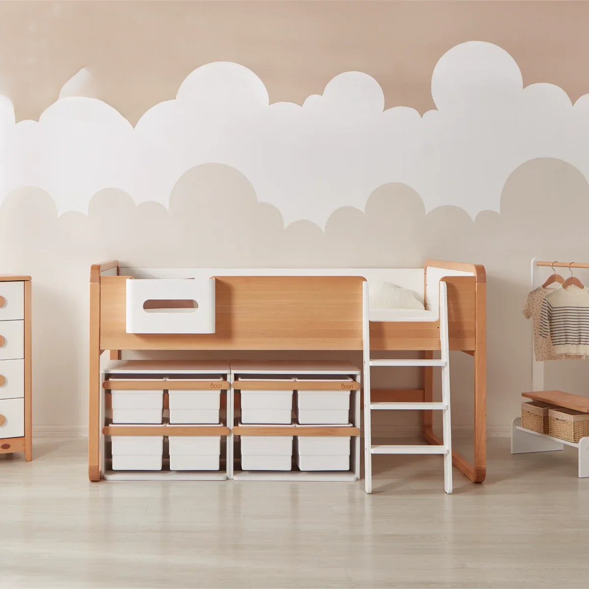 Boori Belem children's room imported solid wood children's bed up and down double bed loft bed