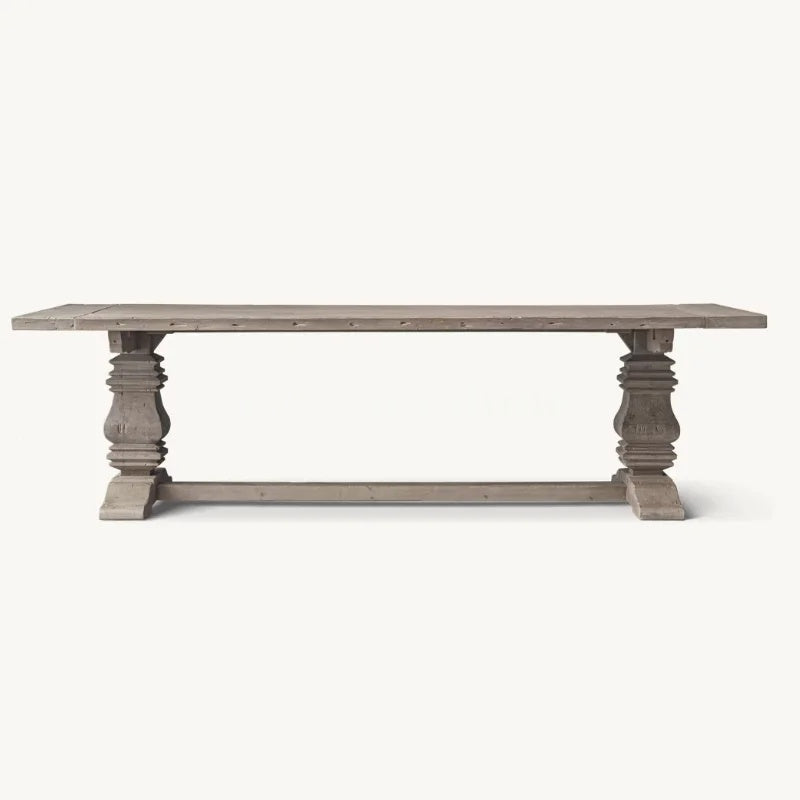 Solid Walnut Wood Weatherproof Planks Durable Dining Table