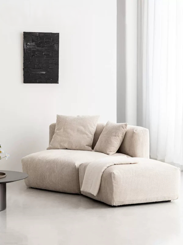 Home Furnishing Corduroy Fabric Sofa Module Combination Nordic Simple Living Room Removable and Washable Tofu Block Sofa
