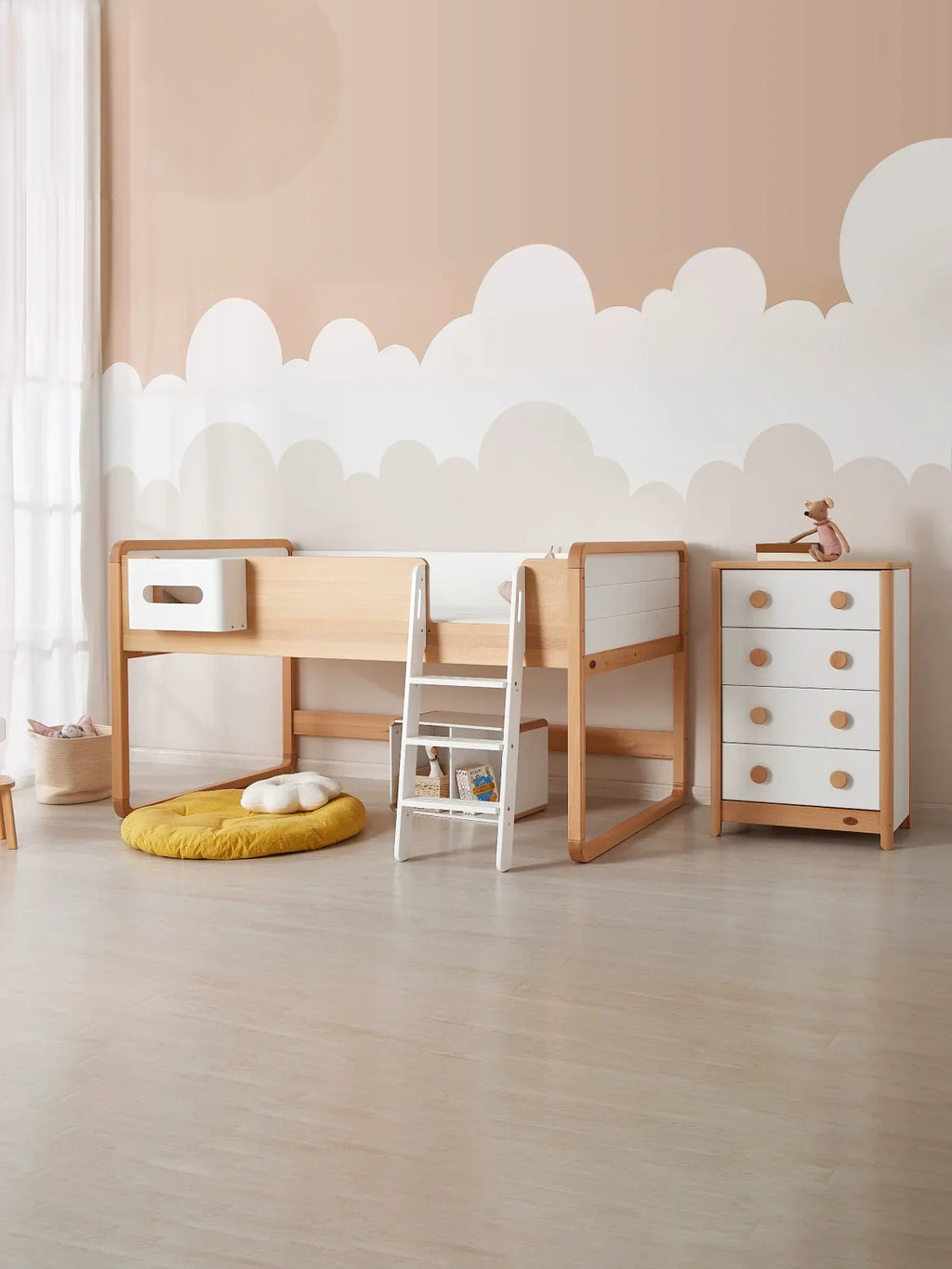 Boori Belem children's room imported solid wood children's bed up and down double bed loft bed