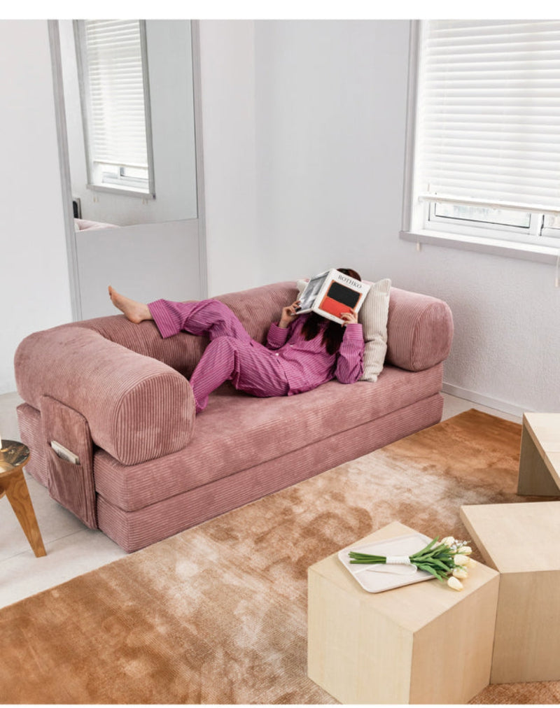 sofa bed is a detachable and washable fabric dual-use folding sofa for small apartments. It is simple, creative and versatile.