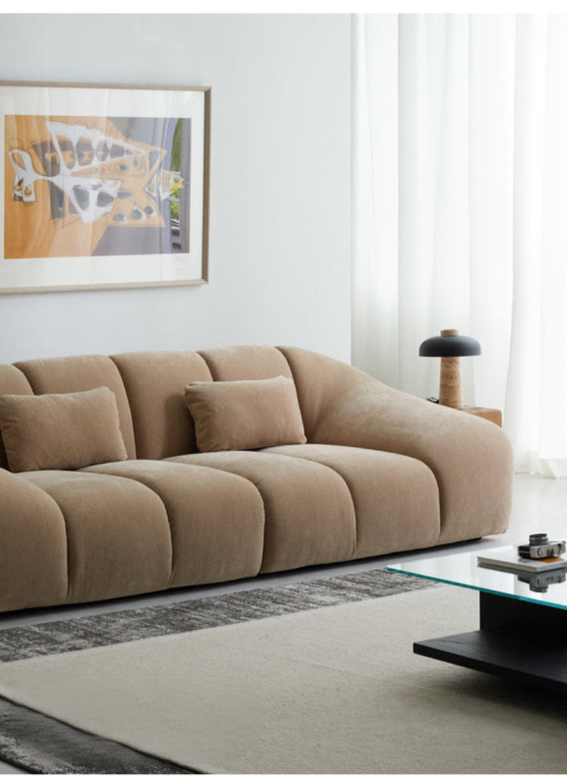 Home Dough Sofa Italian Fabric Chenille French Retro Straight American