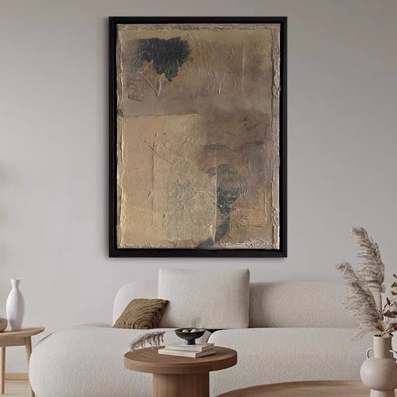 hand-painted oil painting "Sunslight Breeze" Silent destitute style abstract oil painting three-dimensional simple