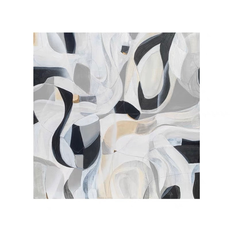 SevenArt large abstract living room oil painting sofa background wall decoration painting model room hanging painting art hand-painted