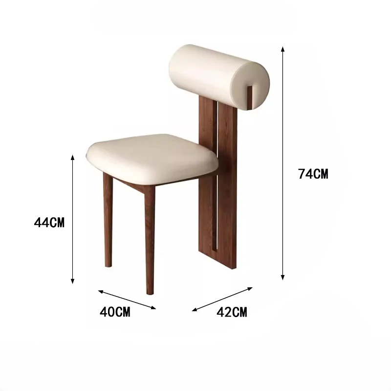 solid wood fabric dining chair casual simple dressing table chair