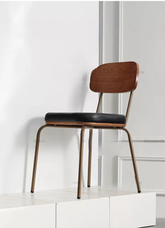 retro dining chair iron simple home