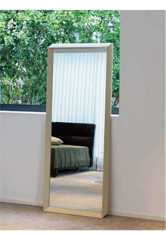 Home Furnishing solid wood full-length mirror floor modern simple clothing store fitting mirror small apartment colorful furniture