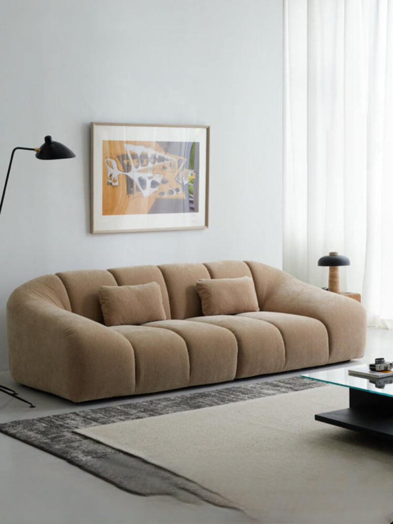 Home Dough Sofa Italian Fabric Chenille French Retro Straight American