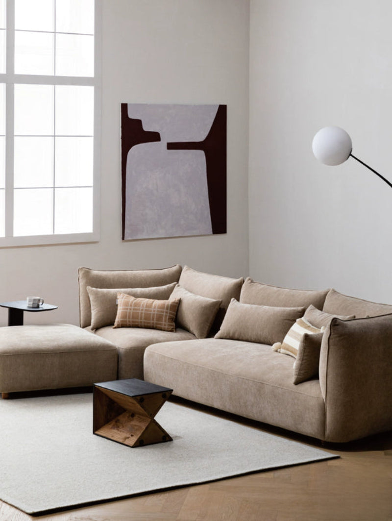 Home Furnishing original sofa living room new cream free combination square fabric module Italian minimalist design