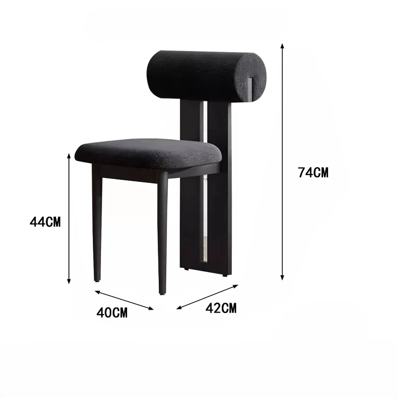 solid wood fabric dining chair casual simple dressing table chair