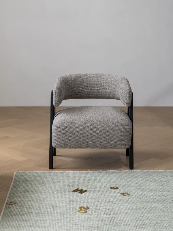 single sofa chair fabric medieval style Italian modern solid wood lazy chair leisure chair armchair