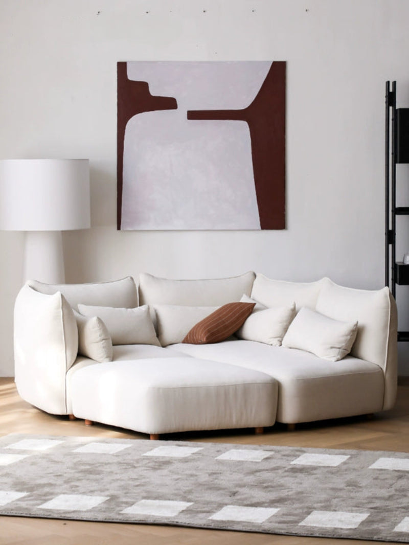 Home Furnishing original sofa living room new cream free combination square fabric module Italian minimalist design