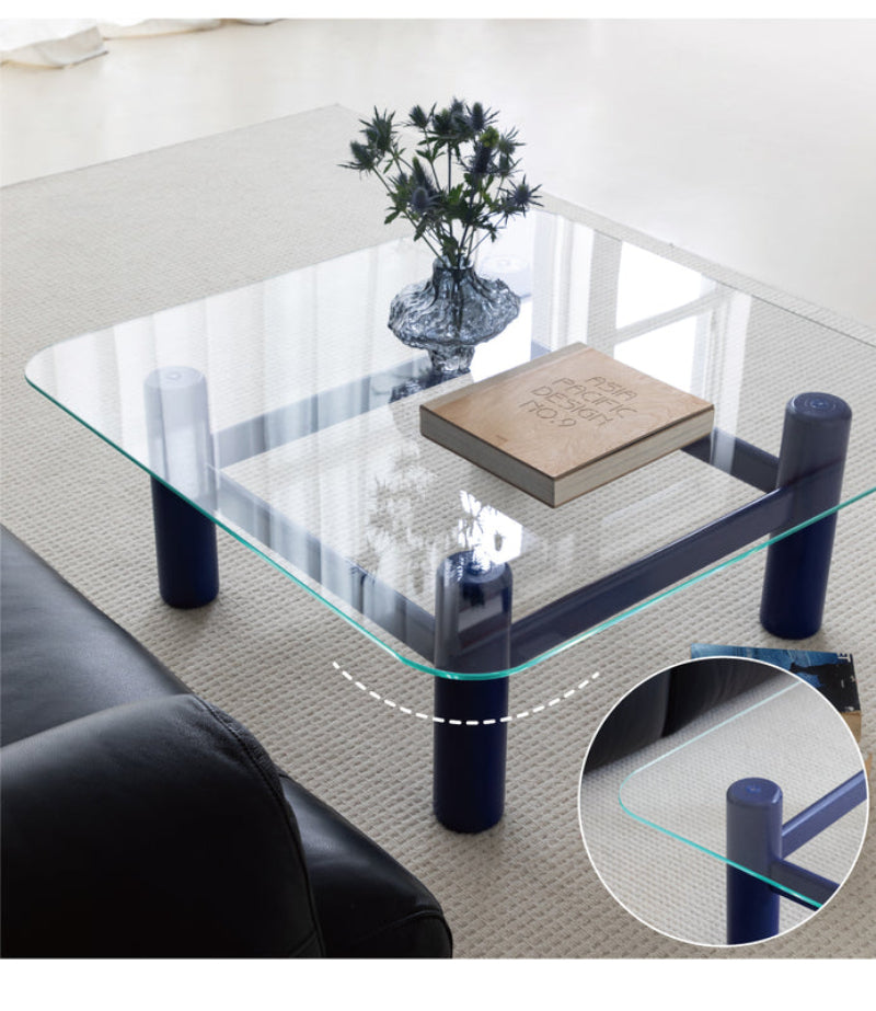 glass coffee table solid wood