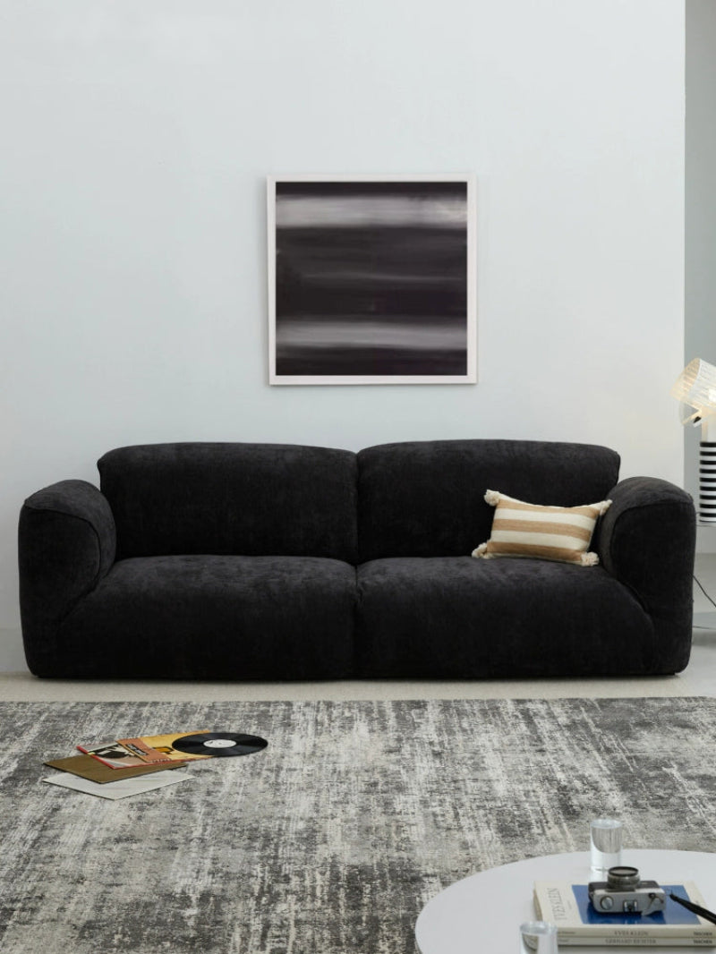 Home Furnishing Grande Sofa Living Room French Retro Fabric Chenille Sofa Adjustable Backrest High-end