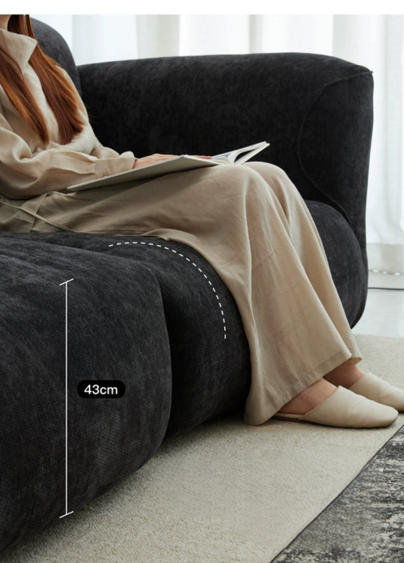 Home Furnishing Grande Sofa Living Room French Retro Fabric Chenille Sofa Adjustable Backrest High-end