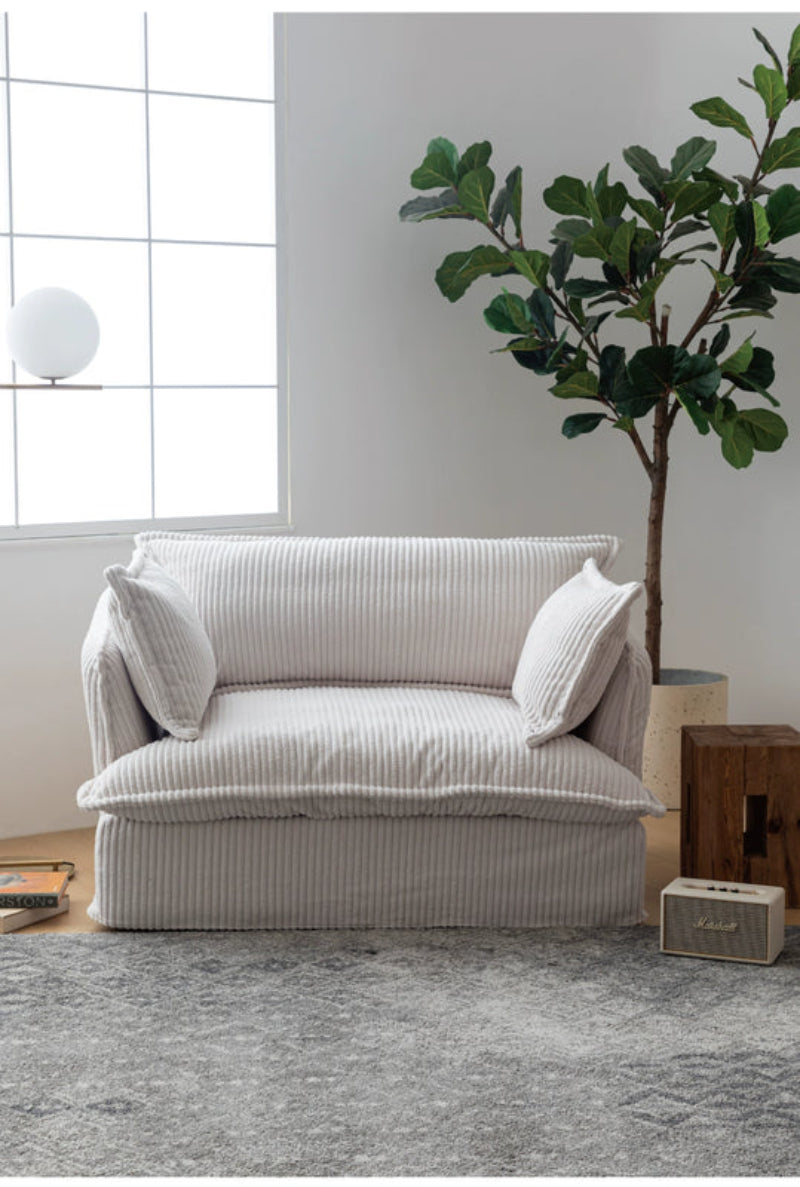 Musheng Home Fabric Single Sofa Living Room French Lazy Leisure Swivel Chair American Small Apartment Swivel Sofa Chair