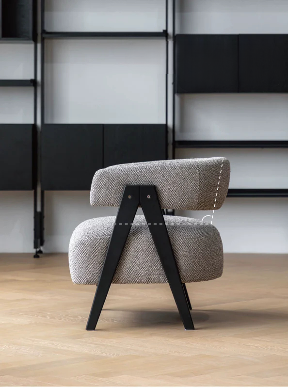 single sofa chair fabric medieval style Italian modern solid wood lazy chair leisure chair armchair