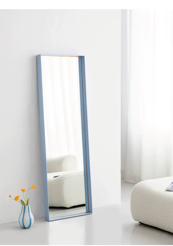 Musheng Home Furnishing original island mirror floor design ultra-clear full-length mirror home clothing store dressing mirror blue ins