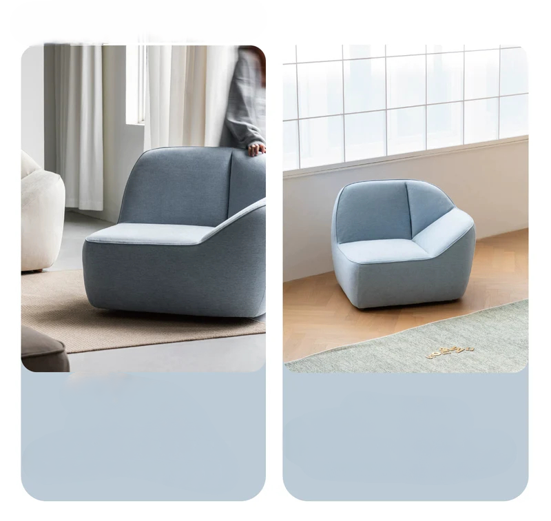 single sofa minimalist free combination small apartment blue dopamine design small sofa