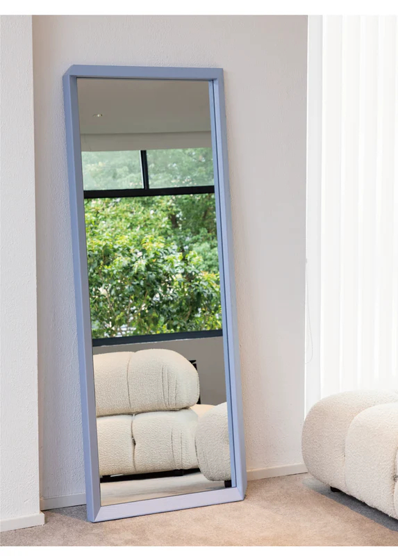 Home Furnishing solid wood full-length mirror floor modern simple clothing store fitting mirror small apartment colorful furniture