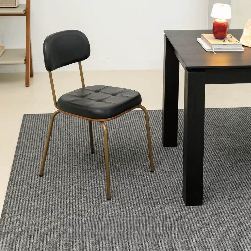 retro dining chair iron simple home