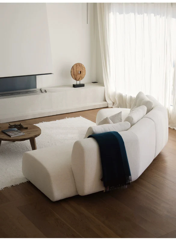 Home Leather Sofa Bevel Black Light Luxury High-end Designer Minimalist Modular Corner Special-shaped Sofa