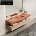 Inaya Red Cave Marble Wall-Mounted Sink