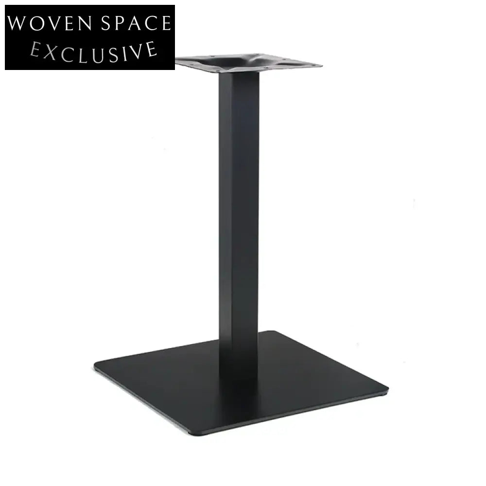 Industrial Iron Stamping Leg Table Base with Solid Walnut Wood Veneer Top