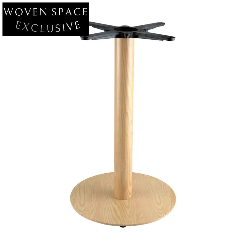 Industrial Iron Stamping Leg Table Base with Solid Walnut Wood Veneer Top