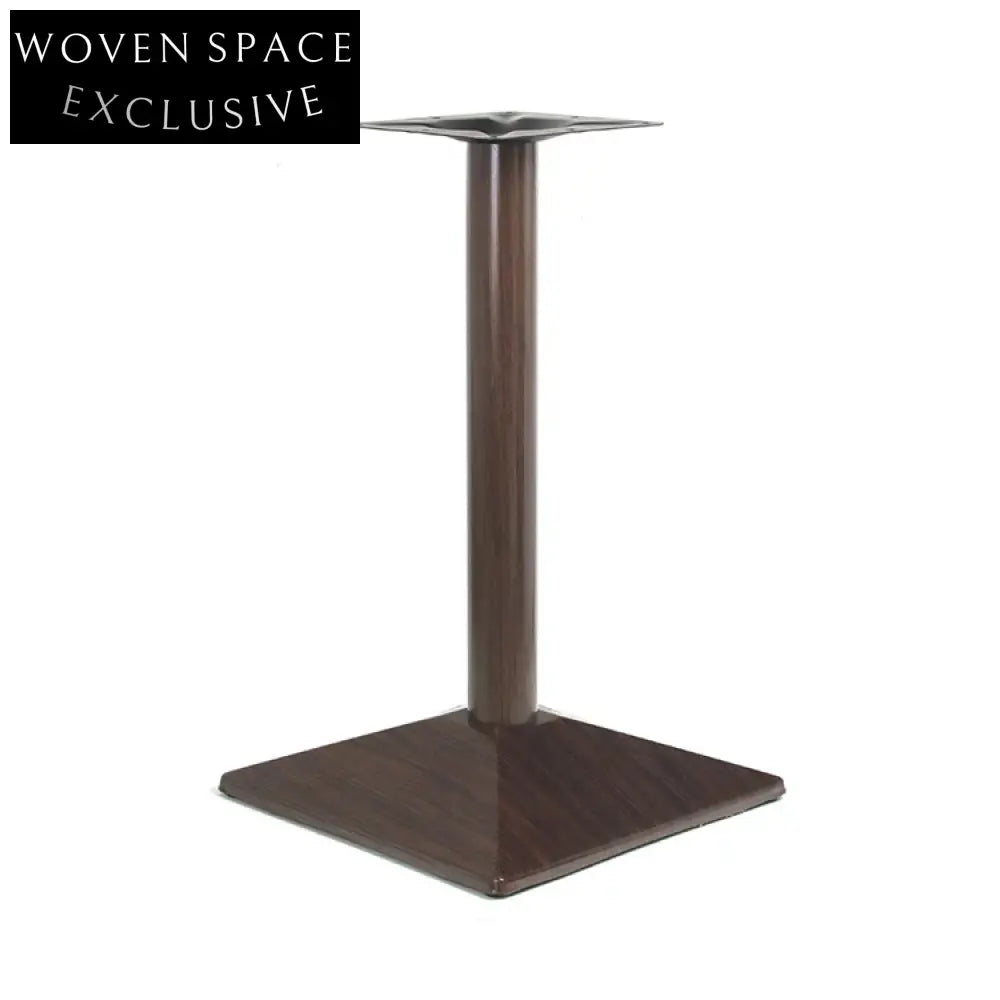 Industrial Iron Stamping Leg Table Base with Solid Walnut Wood Veneer Top