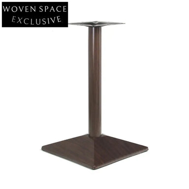 Industrial Iron Stamping Leg Table Base with Solid Walnut Wood Veneer Top