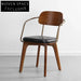 Industrial Style Metal Dining Chair, Comfortable Cushion, Solid Wooden Legs