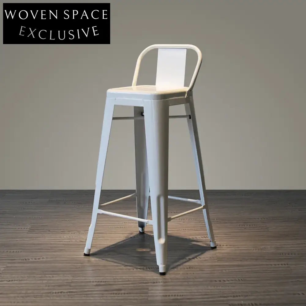 Industrial Vintage Metal Stackable High Barstool Chair for Kitchen & Bar
