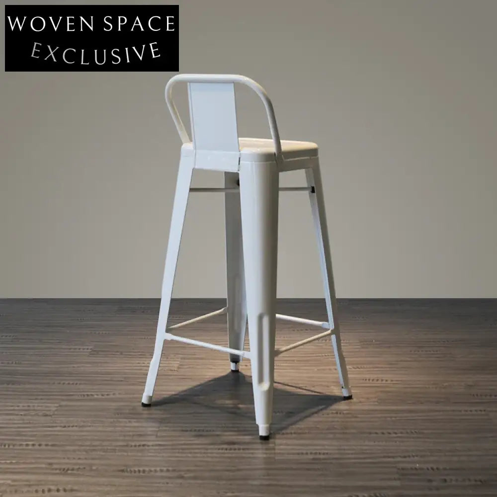 Industrial Vintage Metal Stackable High Barstool Chair for Kitchen & Bar
