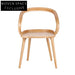 Innovative Hand-Made Curved Backrest Solid Ash Wood Restaurant Dining Chair